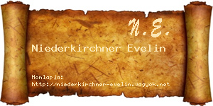 Niederkirchner Evelin névjegykártya